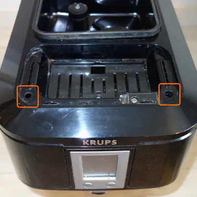 Krups EA8800 bean to cup coffee machine top view